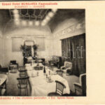 Budapest V. Grand Hotel Hungária nagyszálloda, külön étkező szoba, belső. Czettel és Deutsch kiadása (EK)