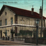 1910 Dömsöd, vasútállomás. Wiesel Izrael kiadása + 'DÖMSÖD POSTAI ÜGYN.' (EK)