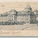 Eger, Lyceum. Kemény hátú leporello 12 kis képpel (Dobó István sírja, reáliskola, főgimnázium, városháza, templomok) (Rb)