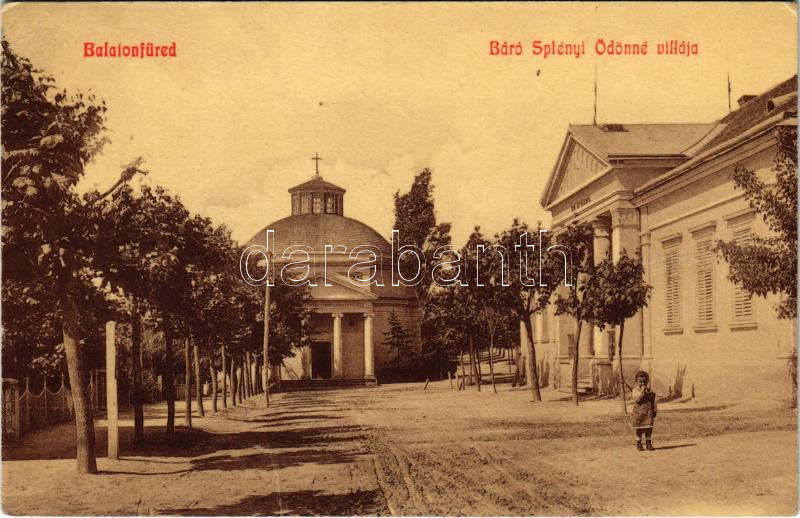 Balatonfüred, Báró Splényi Ödön (Blaha Lujza harmadik férje) villája. Koller Károly József kiadása (Rb)