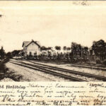 1902 Fonyód-fürdőtelep, vasútállomás, gőzmozdony, vonat. Gerő Zs. kiadása (EK)