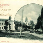 1900 Fonyód-fürdőtelep, Vasúti szálloda és sorompó. Gerő Zsigmond kiadása