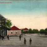 1910 Hajdúszoboszló, Fő tér, templom, Bika szálloda. W.L. Bp.2096. (EK)