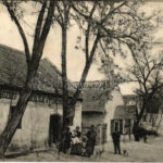 1911 Zamárdi, utca, templom, Magyar József vendéglője a tengerszemhez (EK)