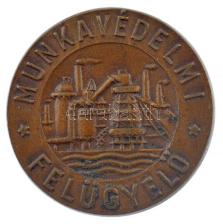~1960-1970. 'Munkavédelmi felügyelő' bronz jelvény (25mm) T:1-