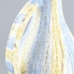 Bán Károly retró füles váza, színes mázakkal festett kerámia, jelzett,, m: 30 cm - Image 3