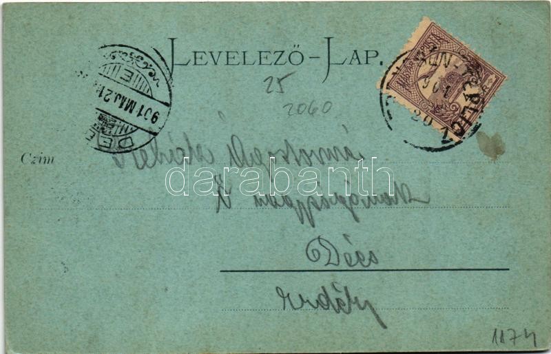 1901 Trencsénteplic, Trencianske Teplice; látkép. Gansel Lipót 58M. / general view (EK) - Image 2