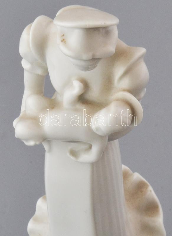 Herendi Matyó Madonna, fehér mázas porcelán, jelzett, mázhibákkal, m: 12 cm - Image 2