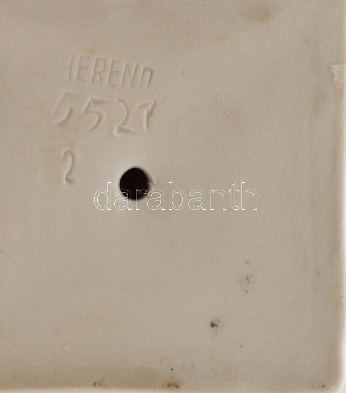 Herendi Matyó Madonna, fehér mázas porcelán, jelzett, mázhibákkal, m: 12 cm - Image 3
