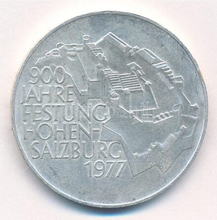 Ausztria 1977. 100Sch Ag '900 éves Hohensalzburg vára' T:1- Austria 1977. 100 Schilling Ag '900th Anniversary - Hohensalzburg Fortress' C:AU Krause KM#2935