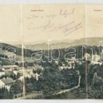 1906 Borszék, Borsec; Öt részes kihajtható panorámalap. Soós kiadása / 5-tiled folding panoramacard (r)