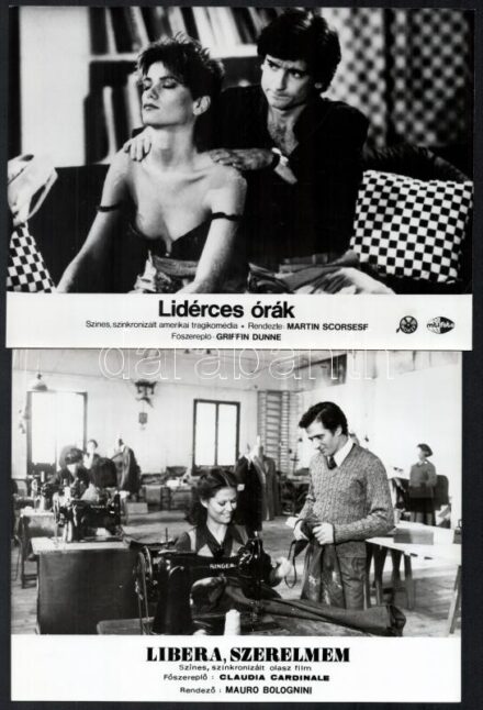 cca 1987 előtt, külföldön készült filmek egy-egy jelenete, 13 db vintage produkciós filmfotó, ezüst zselatinos fotópapíron, a használatból eredő (esetleges) kisebb hibákkal, 18x24 cm