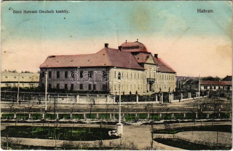 1912 Hatvan, Báró Hatvani Deutsch kastély (fa)