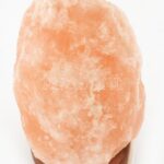 Dekoratív sólámpa, fa talapzaton, működik, m: 20 cm - Image 2