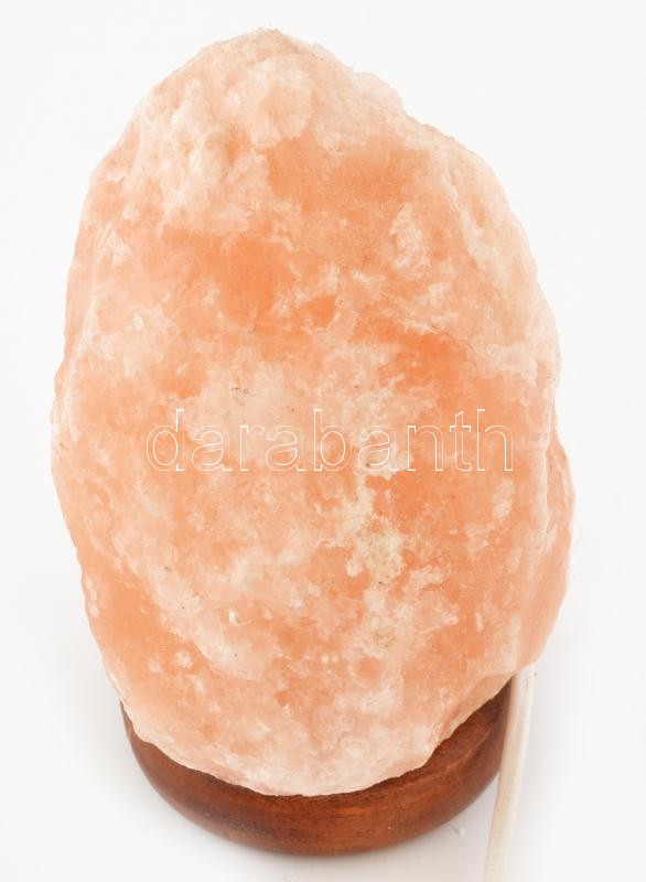 Dekoratív sólámpa, fa talapzaton, működik, m: 20 cm - Image 2