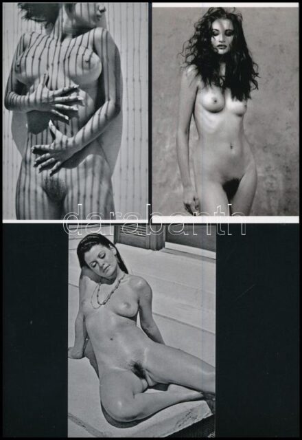 Szépek és izgalmasak, szolidan erotikus felvételek, különféle hagyatékokból, 5 db modern nagyítás, 15x10 cm