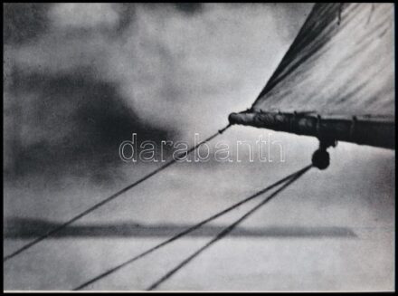 cca 1924 Kankowszky Ervin (1884-1945) budapesti fotóművész, fotótörténész, szakíró hagyatékából 1 db modern nagyítás (vitorlás hajón), 17,8x24 cm