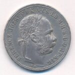 1888KB 1Ft Ag 'Ferenc József / Barokk címer' T:1- több patina, több ph. Adamo M15