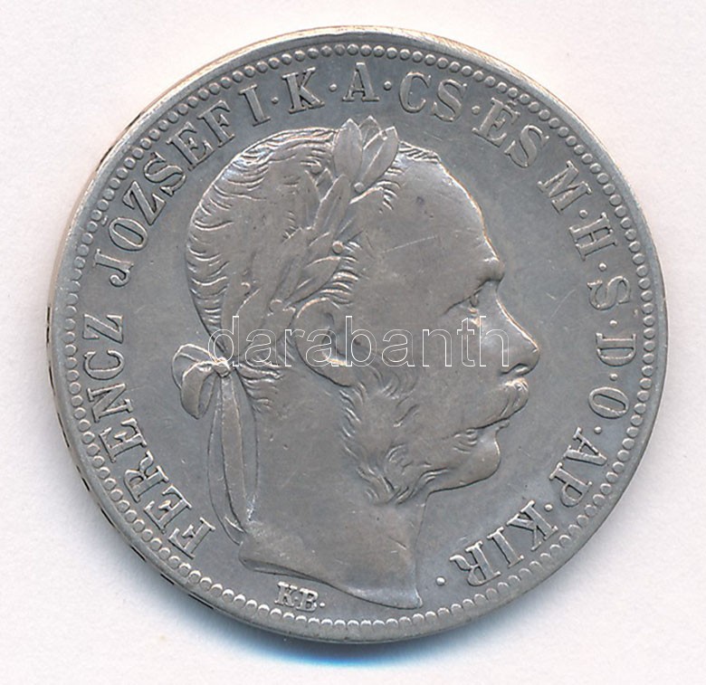 1891KB 1Ft Ag 'Ferenc József / Fiume címer' T:2- Hungary 1891KB 1 Forint Ag 'Franz Joseph' C:VF Adamo M15