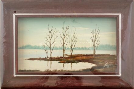 Frankó Pál: Jön a tavasz. Olaj, vászon. Jelzett 32x22 cm Keretben