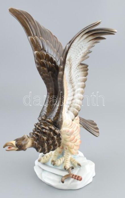 Herendi porcelán turul, kézzel festett, jelzett, hibátlanl, m: 33 cm