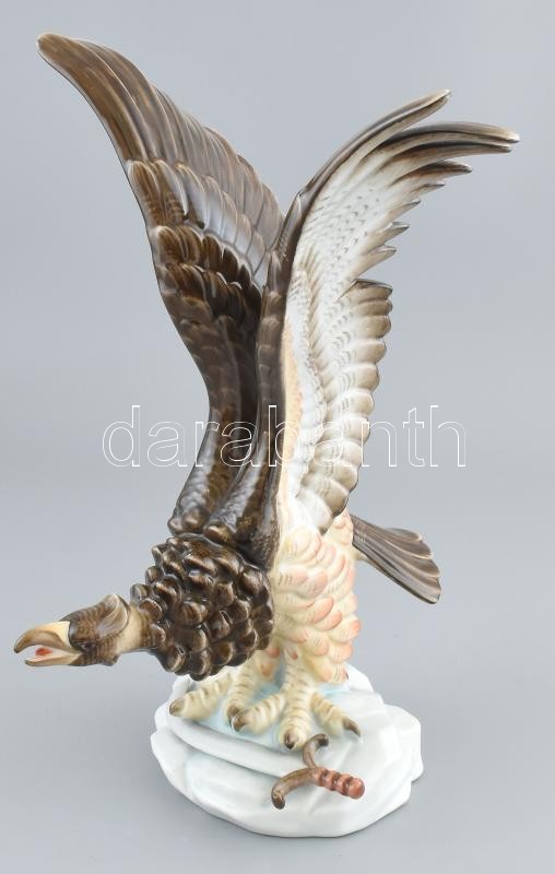 Herendi porcelán turul, kézzel festett, jelzett, hibátlanl, m: 33 cm