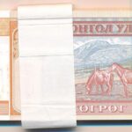 Mongólia 1993. 5T (58x) kötegelővel, sorszámkövetők T:I,I- Mongolia 1993. 5 Tögrög (58x) with wrapper, sequential serials C:UNC,AU Krause P#53 - Image 2