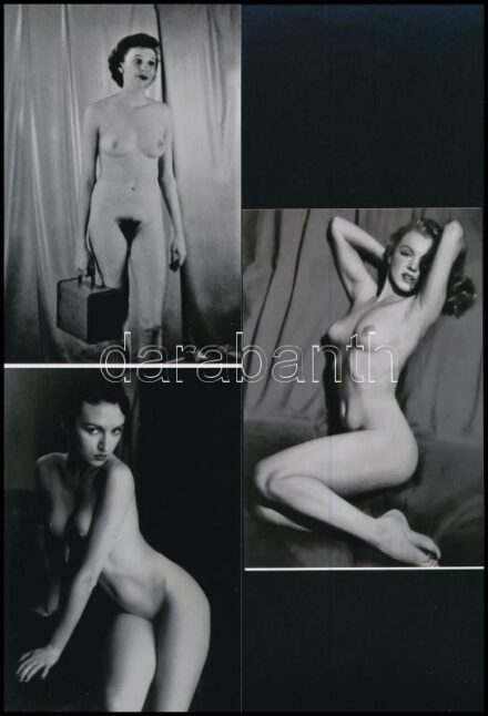 Kellemes órák, csiklandós képei, eltérő időben készült, szolidan erotikus felvételek, 5 db modern nagyítás, 15x10 cm