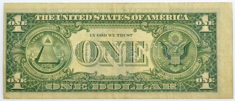 Amerikai Egyesült Államok 1971. (1969B) 1$ látványosan eltolódott nyomathibával. 'John Connally - Dorothy Andrews Elston' aláírásokkal, rendkívül rövid ideig 4 hónap 20 napig voltak egyszerre hivatalban! T:III / USA 1971. (1969B) 1 - Image 2