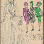 cca 1940 16 db menyasszonyi öltözékről készült divatkép. Nyomat, papír, egyik sérült. 28x20 cm - Image 4