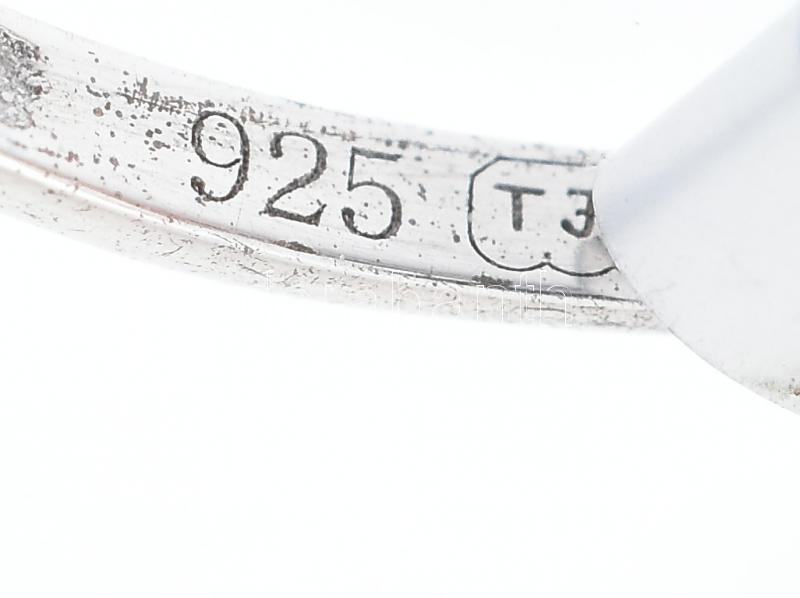 Ezüst (Ag) gyűrű 0,04ct brillel ékítve, bruttó: 1,98 g , m: 63. Tanúsítvánnyal - Image 3