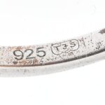 Ezüst (Ag) gyűrű gyémánttal 0,04 ct, certifikáttal 1,86 g m:62 Tanúsítvánnyal - Image 3