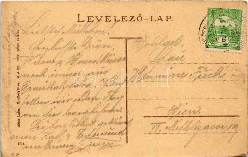 1915 Érmihályfalva, Valea lui Mihai; Fő tér, üzlet. Glück Lajos kiadása / main square, shop - Image 2