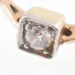 14k arany (Au) bébi keresztelő gyűrű gyémánttal d:10 mm, 0,5g - Image 2