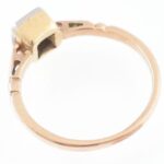 14k arany (Au) bébi keresztelő gyűrű gyémánttal d:10 mm, 0,5g - Image 3