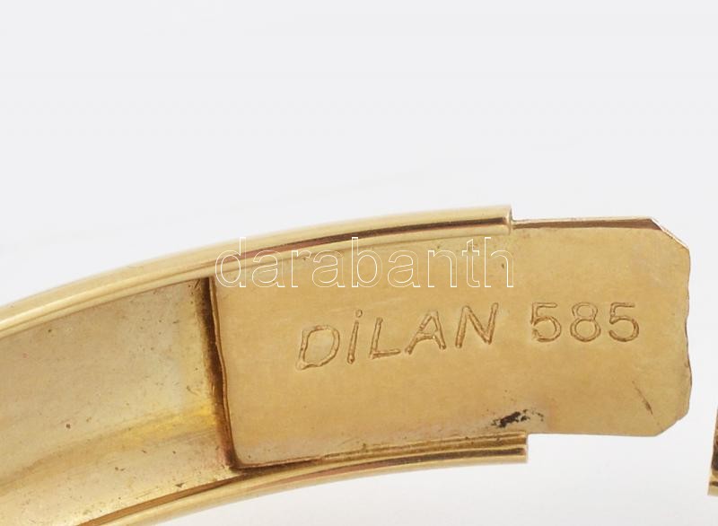 14K arany (Au) karkötő, jelzett 8,3 g, d: 6 cm - Image 4