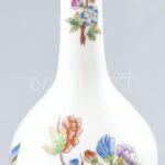 Herendi Viktória mintás váza. Kézzel festett, jelzett, kopott!!, m: 15,5 cm