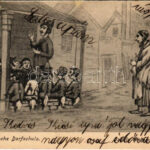 1904 Polnische Dorfschule / Lengyel zsidó iskola. Judaika / Polish Jewish school, Judaica (r)
