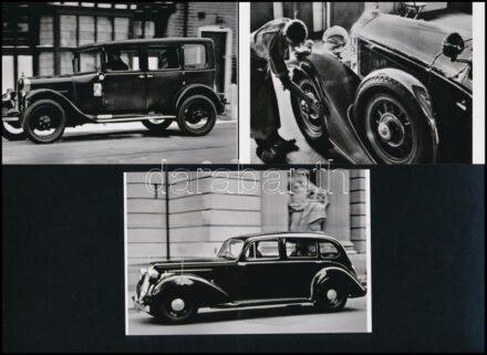 cca 1945 előtti régi autók régi filmekből, 5 db mai nagyítás egy hagyatékból, 10x15 cm