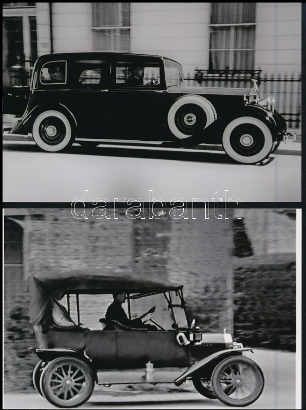 cca 1945 előtti régi autók régi filmekből, 5 db mai nagyítás egy hagyatékból, 10x15 cm - Image 2