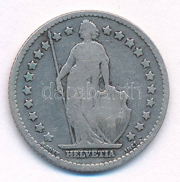 Svájc 1894A 1Fr Ag T:3 Switzerland 1894A 1 Franc Ag C:F Krause KM#24 - Image 2