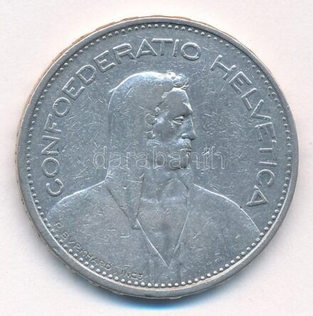 Svájc 1932B 5Fr Ag T:2- Switzerland 1932B 5 Francs Ag C:VF Krause KM#402