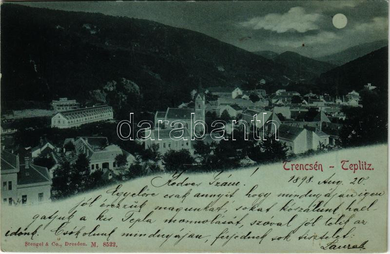 1898 (Vorläufer) Trencsénteplic, Trencianske Teplice; este / night
