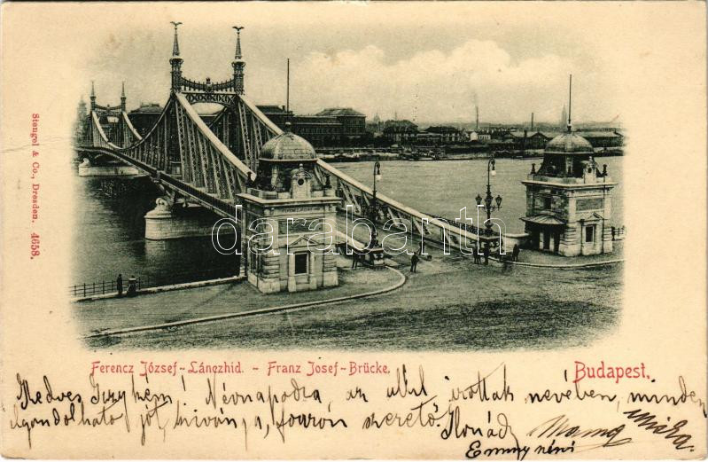 1899 (Vorläufer) Budapest, Ferenc József híd budai hídfő