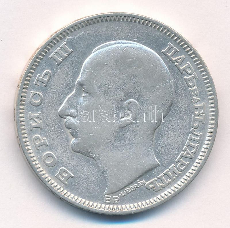 Bulgária 1930BP 100L Ag 'III. Borisz' Budapest T:3 Bulgaria 1930BP 100 Leva Ag 'Boris III' Budapest C:F Krause KM#43