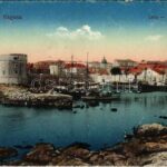 1918 Dubrovnik, Ragusa; Luka / Hafen / port + 'Kriegsgefangenen-Arbeiterabteilung Nr. 206' (EK)