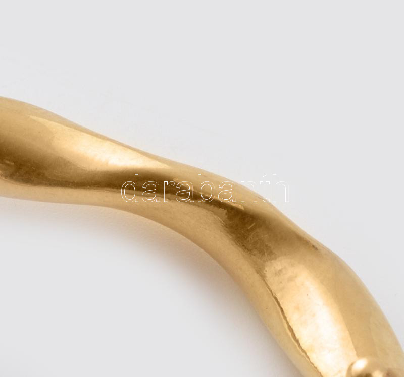 Arany (Au/14K) Design karreif, jelzett, d: 6 cm, nettó: 9,9g / 14 ct gold design arm-reif bracelet. Hallmarked - Image 2