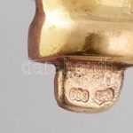 Arany (Au/14K) Design karreif, jelzett, d: 6 cm, nettó: 9,9g / 14 ct gold design arm-reif bracelet. Hallmarked - Image 3