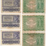 Ausztria 1922. 10K (3x) + 20K + 100K (4x) + 1000K T:III,III- Austria 1922. 10 Kronen (3x) + 20 Kronen + 100 Kronen (4x) + 1000 Kronen C:F,VG