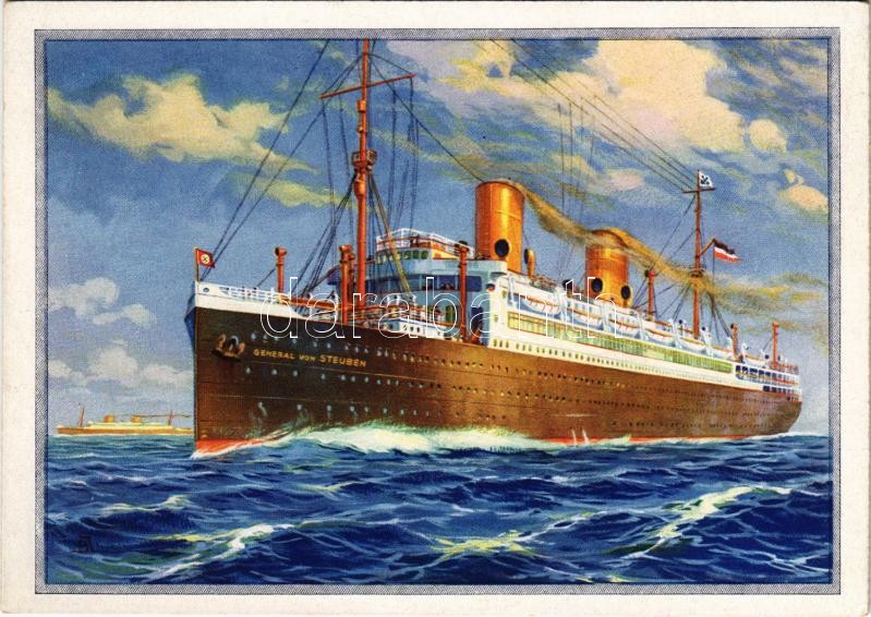 Doppelschraubendampfer 'General von Steuben' Norddeutscher Lloyd Bremen / German twin-screw steamship